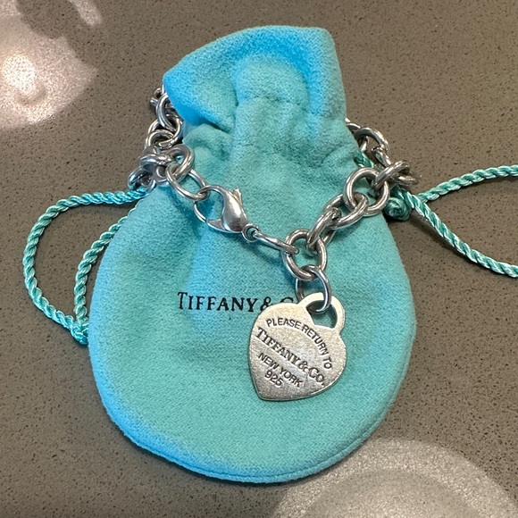 Tiffany & Co. Jewelry - Tiffany & Co. Silver Heart Charm Bracelet